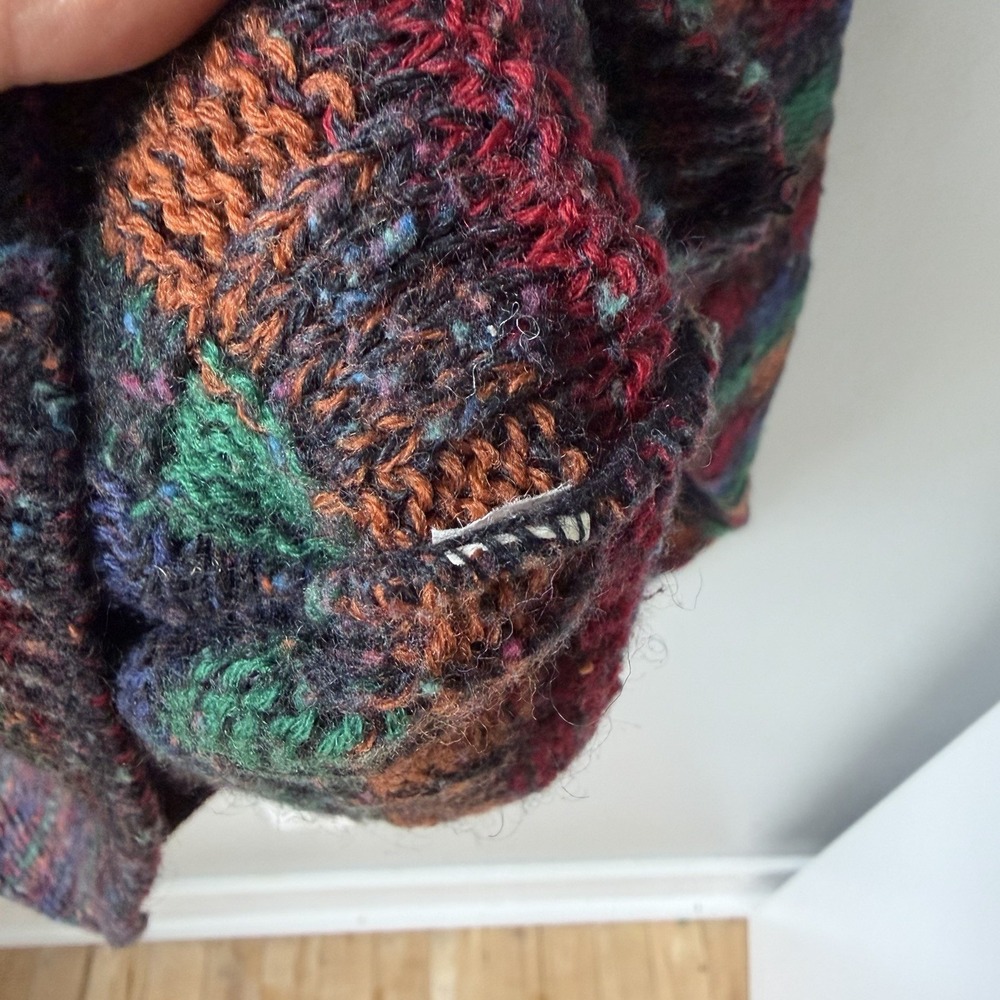 Vintage Unbranded Men's Pullover Sweater Size XL Unique Colorful Checkered - Picture 5 of 7
